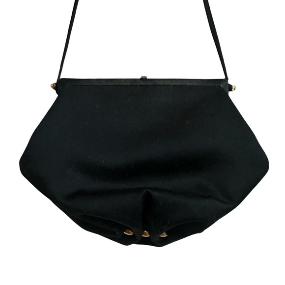 Vintage Givenchy Black Silk Purse with Gold Hardware - Picture 1 of 4